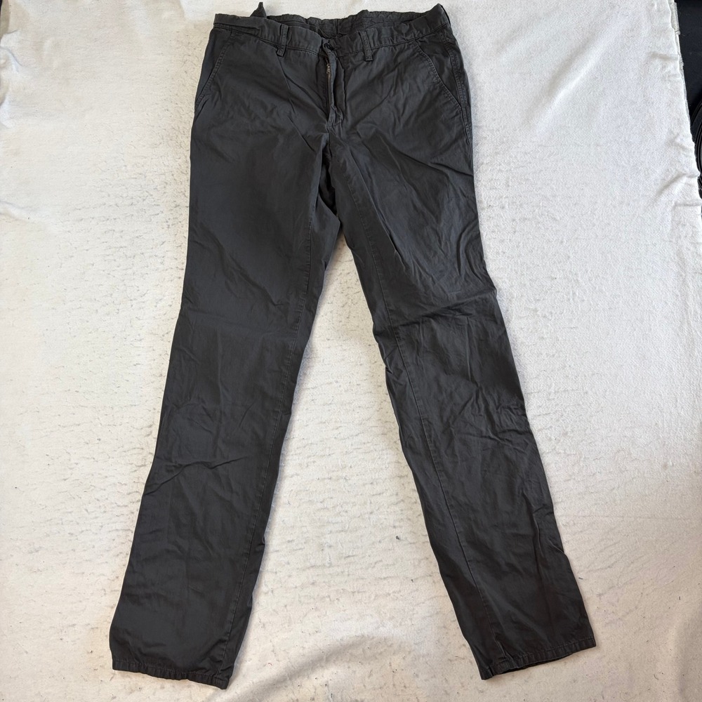 Aspesi Chino Pants Mens 52 Gray Cotton Straight Leg Casual 32-33 Waist
